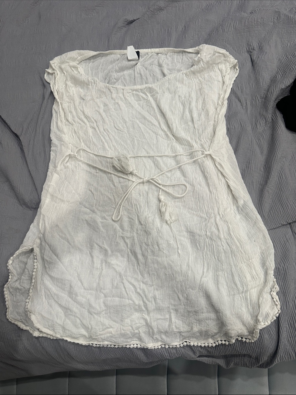 Echo White Tie-Waist Swim Coverup Tunic